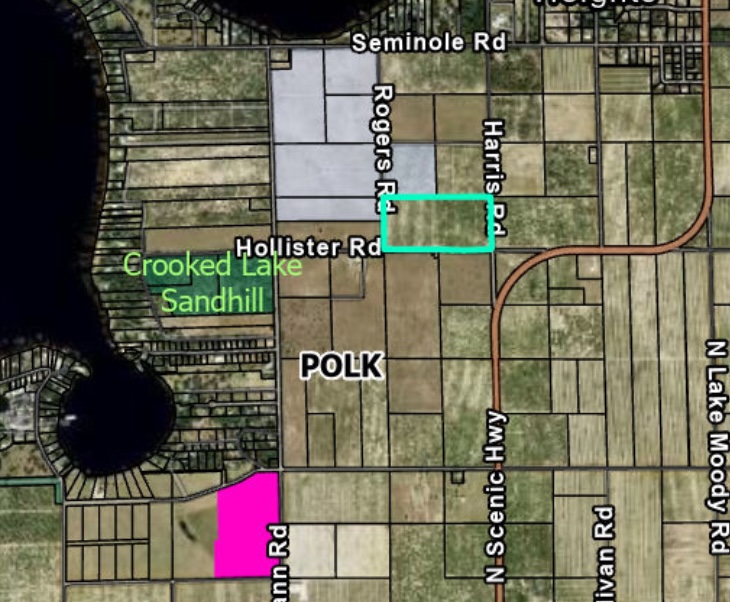 map of conservation parcels